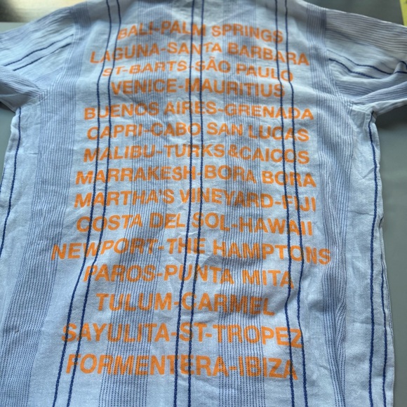 Sundry Destinations Stripe Shirt Dress Cotton Travel Print Size 4 / Small - Picture 5 of 11